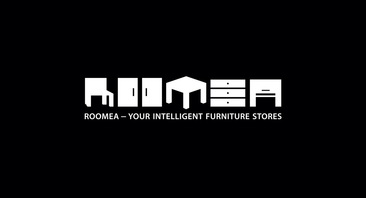 Дизайн логотипа мебельных магазинов Roomea