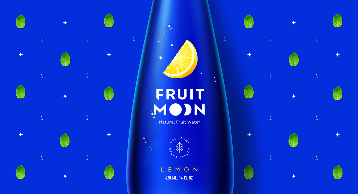 Фруктовая вода Fruit Moon. Дизайн упаковки